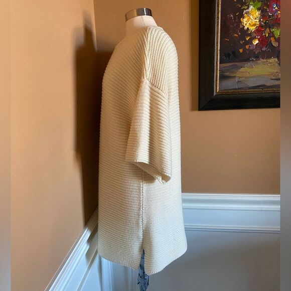 Sabo Remy Cream Ribbed Tunic Sweater Top Dress M - Picture 6 of 10